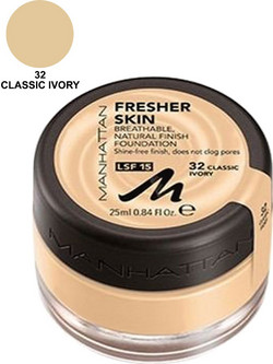 Manhattan Fresher Skin 32 Classic IVory Mousse Foundation 25ml