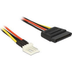 DeLOCK 83918 Καλώδιο Τροφοδοσίας 4-Pin Floppy to 15-Pin SATA Male 0.15m Multicolor