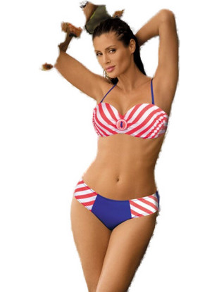 Marko Ariana Bikini Set με Ενίσχυση Λευκό Φούξια Royal Blue M-345