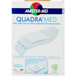 Master Aid Quadra Med Αυτοκόλλητα Επιθέματα Super 8.6x3.9cm 10τμχ