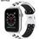 Sonique Sport Λουράκι Σιλικόνης White / Black (Apple Watch 42 / 44 / 45mm)