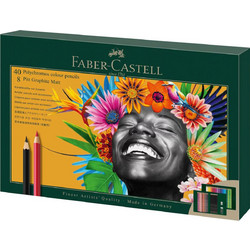 Faber-Castell Polychromos & Pitt Graphite Matt Κασετίνα Ξυλομπογιές Σετ 48τμχ