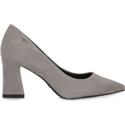Tamaris Γόβες Suede με Χοντρό Ψηλό Τακούνι Γκρι 1-22427-43-204