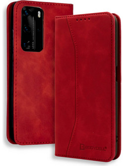 Bodycell Pu Leather Book Red (Huawei P40 Pro)
