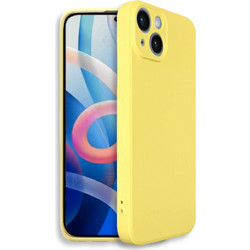Bodycell Square Liquid Silicon Back Cover Yellow (iPhone 14)
