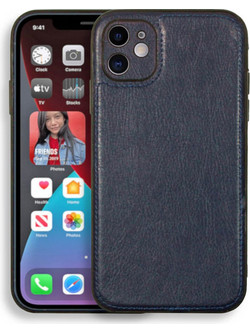 Bodycell Prestige Leather Back Cover Blue (iPhone 12)