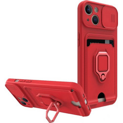 Bodycell Multifunction Ring Holder Back Cover Red (iPhone 14 Plus)