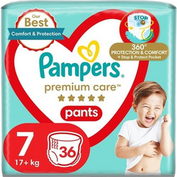 Pampers Premium Care Pants Πάνες Βρακάκι No7 17+kg 36τμχ