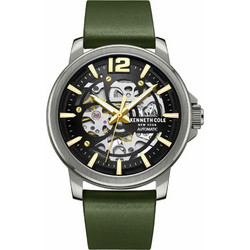 Kenneth Cole Ανδρικό Ρολόι Αυτόματο με Πράσινο Δερμάτινο Λουράκι KCWGE2220501