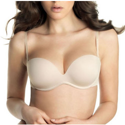 Lormar FREE PLUS Σουτιέν Strapless Push Up χωρίς Μπανέλα Μπεζ 01018