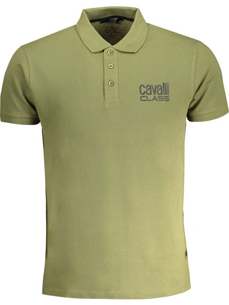 Cavalli Ανδρική Μπλούζα Polo Κοντομάνικη Χακί QXT64Z-KB002-04050