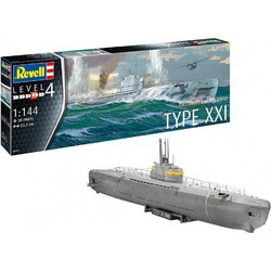 Revell German Submarine Type XXI Συναρμολογούμενο Πλαστικό Μοντέλο Υποβρυχίου 1:144