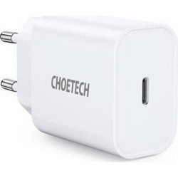 Choetech Φορτιστής χωρίς Καλώδιο με Θύρα USB-C 20W Power Delivery Q5004-V5 White
