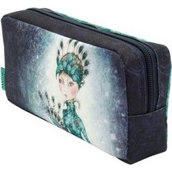 Santoro Miss Peacock Κασετίνα Βαρελάκι Μαύρη 396EC06