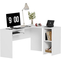 HomeMarkt Shig Γωνιακό Γραφείο Ξυλινο με Βιβλιοθήκη 140x120x75cm HM2135.03