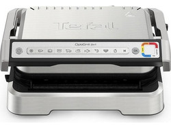 Tefal GC772D30 OptiGrill 2in1 Τοστιέρα Γκριλιέρα για 2 Τοστ 2100W Inox