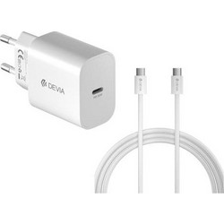 Devia RCE-3005CL Φορτιστής με Καλώδιο USB-C με Θύρα USB-C 30W Power Delivery White