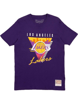 Mitchell & Ness NBA Los Angeles Ανδρικό Αθλητικό T-Shirt Μωβ BMTRINTL1057-LALPURP