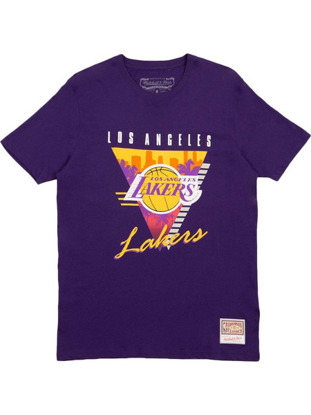 Mitchell & Ness NBA Los Angeles Ανδρικό Αθλητικό T-Shirt Μωβ BMTRINTL1057-LALPURP
