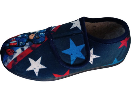 IQ Kids Captain America Χειμερινές Παιδικές Παντόφλες για Αγόρια Navy Μπλε 139-7830