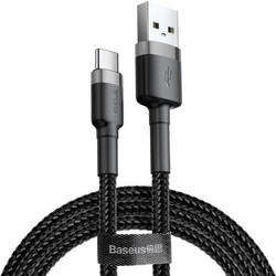 Baseus Cafule Braided USB-A to USB-C 0.5m Black Grey CATKLF-AG1