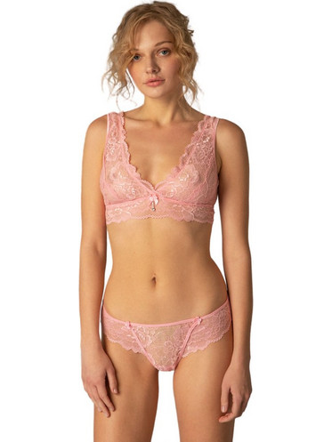 Milena By Paris Bralette χωρίς Μπανέλα Ροζ 10152