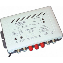 Mistral L1X120 Ενισχυτής Σήματος Κεραίας Τηλεόρασης Γραμμής 50dB UHF-VHF