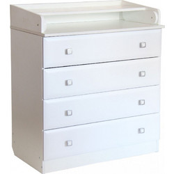 Polini Simple Βρεφική Συρταριέρα - Αλλαξιέρα Λευκή 80.4x48x91.7cm