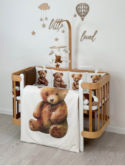 Ingvart Bears Σετ Κούνιας White 7τμχ