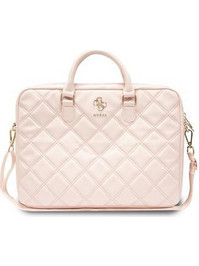 Guess Quilted 4G Τσάντα Laptop Ώμου 16" Pink