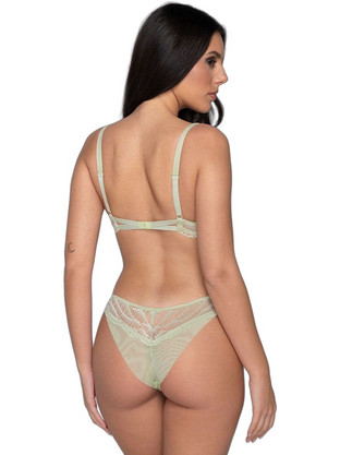 Luna Γυναικείο Sexy Brazil με Δαντέλα Πράσινο Mint 24300