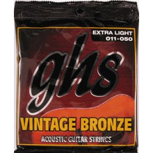 GHS Vintage Bronze Σετ 6 Χορδές Ακουστικής Κιθάρας 10-46" Extra Light Tension