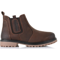 Wrangler Yuma Ανδρικά Chelsea Μποτάκια Δερμάτινα Καφέ 20243042-IKU