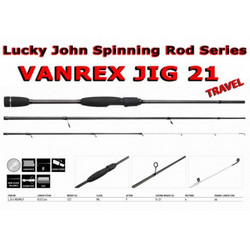Lucky John Vanrex 804MLF Καλάμι Ψαρέματος για Spinning Carbon Πολύσπαστο 2.44m 5-21gr