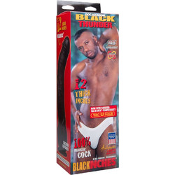 Doc Johnson Thunder 12" Ρεαλιστικό Dildo με Βεντούζα 30.4cm Μαύρο