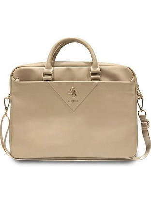 Guess Triangle 4G Τσάντα Laptop Ώμου 16" Golden