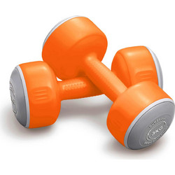 Body Sculpture BW-108D Orange Σετ Βαράκια Στρογγυλά Πλαστικοποιημένα 2x3kg