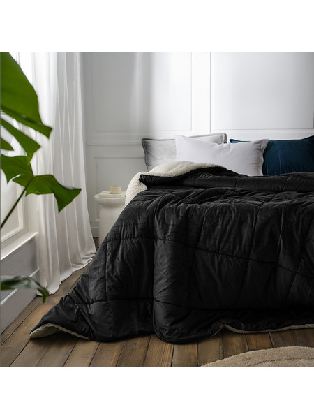 Gofis Home Κουβερτοπάπλωμα Μονό 170x220 Teddy 407/45 Graphite Black