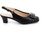 B-Soft Ανατομικές Γόβες Slingback Δερμάτινες με Χοντρό Χαμηλό Τακούνι Μαύρες 1955-86