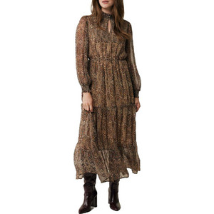 Mexx Midi Βραδινό Φόρεμα Μεταξωτό Καφέ MF006302443W-300007 Mexx Midi Βραδινό Φόρεμα Μεταξωτό Καφέ MF006302443W-300007