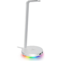 Razer Base Station V2 Chroma Επιτραπέζια Βάση Ακουστικών Gaming με RGB Θύρα USB & Κάρτα Ήχου White