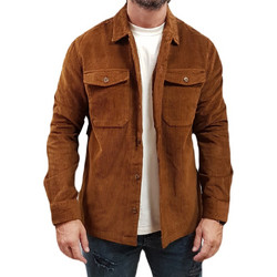 Jack & Jones Ανδρικό Πουκάμισο Κοτλέ Μακρυμάνικο Overshirt Rusted 12246303