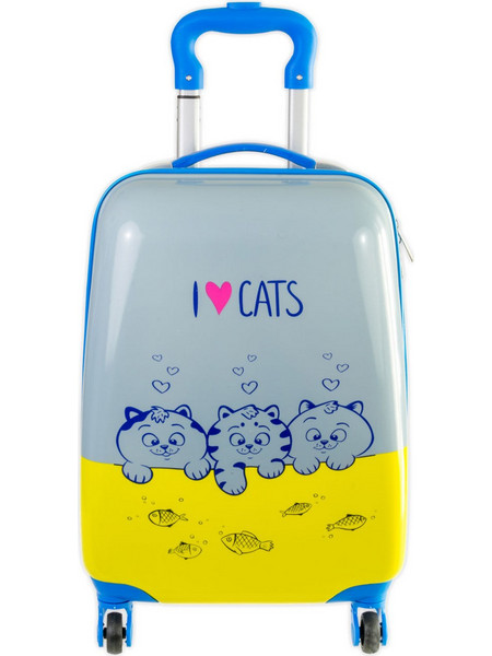 A2S Love Cats 40-NE-288-28 Παιδική Βαλίτσα Καμπίνας 45x30x20cm με 4 Ρόδες Γαλάζια