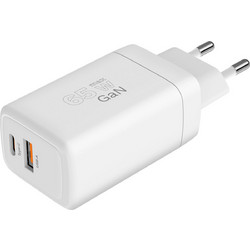 Kruger & Matz KM0857 Φορτιστής χωρίς Καλώδιο με Θύρα USB-A & Θύρα USB-C 65W Power Delivery White