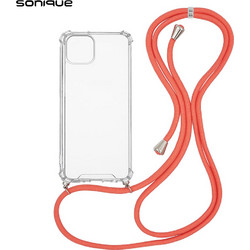 Sonique Armor Clear Back Cover Transparent / Coral (iPhone 14 Plus)