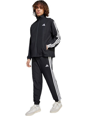 Adidas Essentials 3-Stripes Woven Tracksuit Ανδρικό Σετ Φόρμας με Λάστιχο Μαύρο JI8849