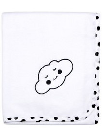 Baby Star Σύννεφο Πάνα Αγκαλιάς Χασέ Μαύρη 80x80cm