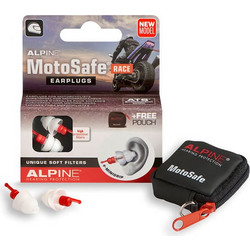 Alpine MotoSafe Race Ωτοασπίδες Mini Grip 2τμχ Λευκές Κόκκινες
