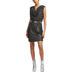 Lynne Mini Φόρεμα για Γάμο / Βάπτιση & Παγιέτες Ασημί 152-511058