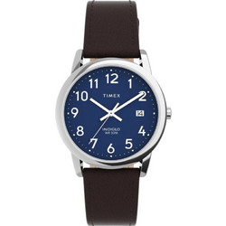 Timex Easy Reader Ανδρικό Ρολόι με Μαύρο Δερμάτινο Λουράκι TW2V75200